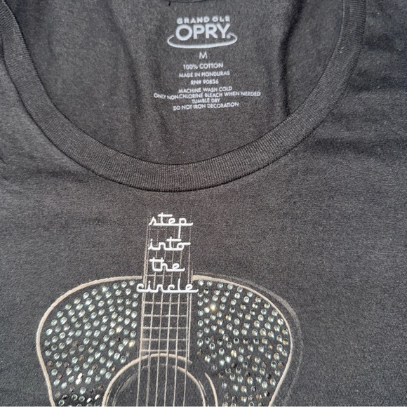 GRAND OLE OPRY Country Music Bedazzled T-Shirt, Rhinestones Bling, Women’s Sz M - Picture 5 of 7